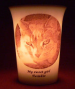 Wax lit Mourninglight™ memorial candle