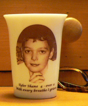 Mourninglight&trade; custom printed glass memorial candle