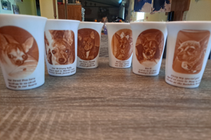Mourninglight custom printed glass memorial candle