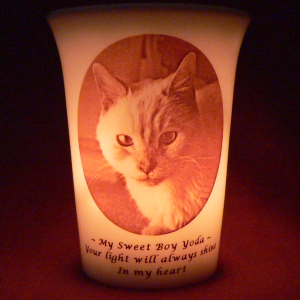 Genuine Mourninglight memorial candle